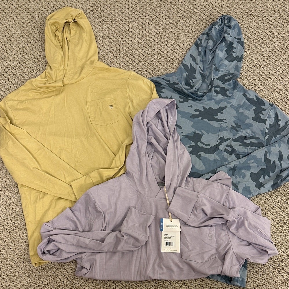 Free Fly Apparel Kids Hoodies - Yellow, Blue Camo, Lavender